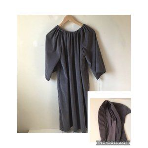Death Reaper costume gray‎ hood tunic handmade Halloween theater teen size S-M